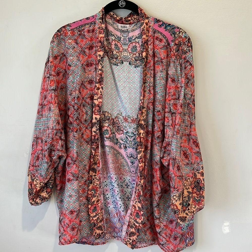 Mahila Anthropologie brand open front Kimono One Size - Picture 2 of 13